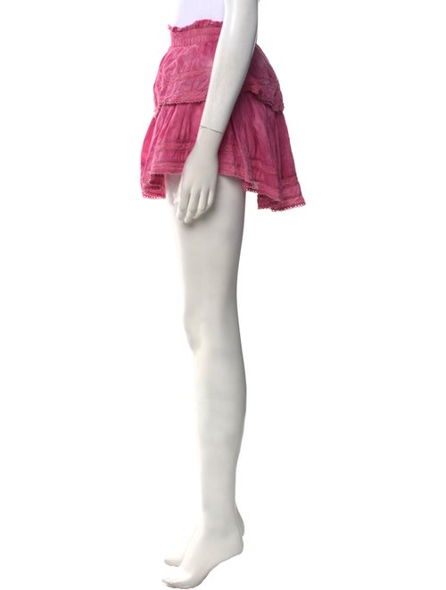 LoveShackFancy Raw-Edge Trim Mini Skirt