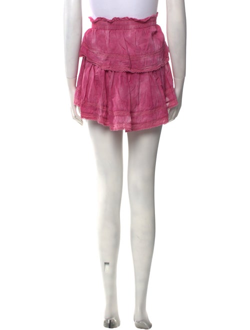 LoveShackFancy Raw-Edge Trim Mini Skirt