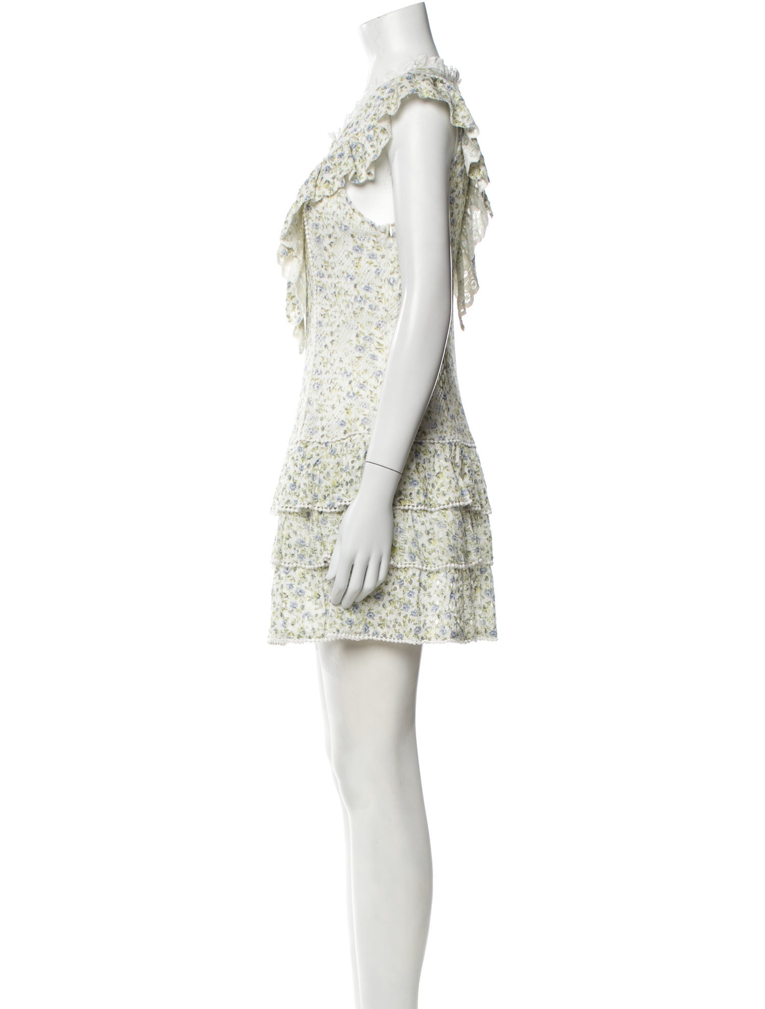 LoveShackFancy Scoop Neck Mini Dress