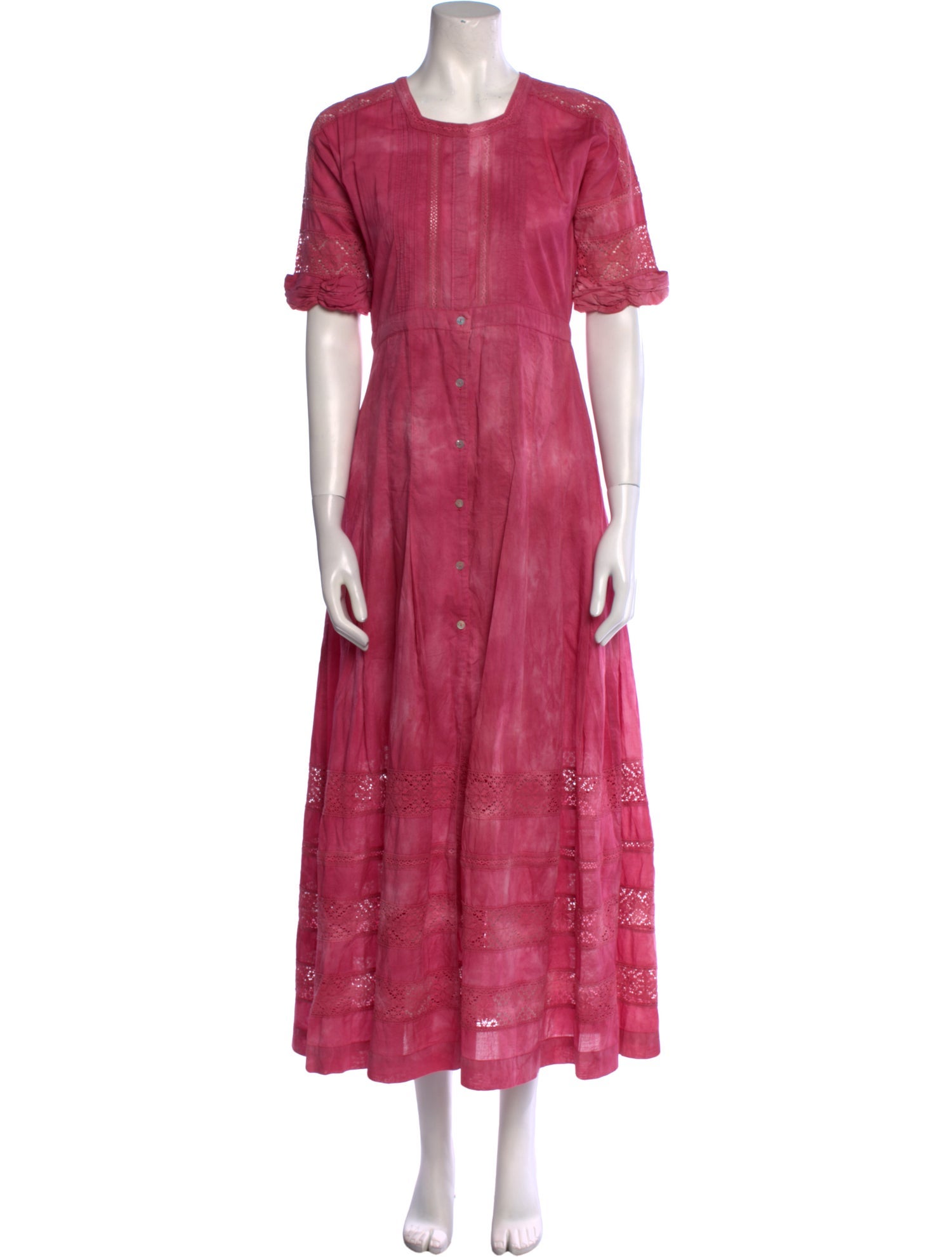 LoveShackFancy Scoop Neck Long Dress