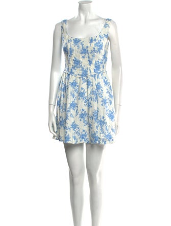 LoveShackFancy Floral Print Mini Dress