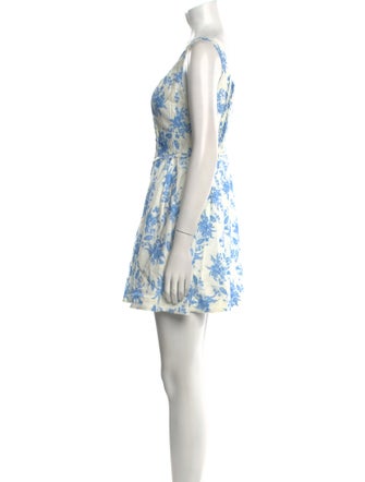 LoveShackFancy Floral Print Mini Dress