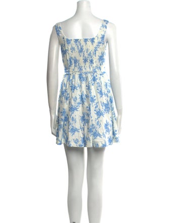 LoveShackFancy Floral Print Mini Dress