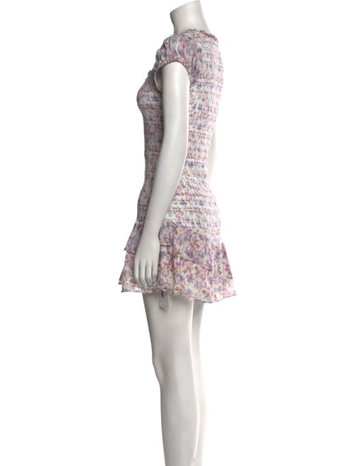 LoveShackFancy Floral Print Mini Dress