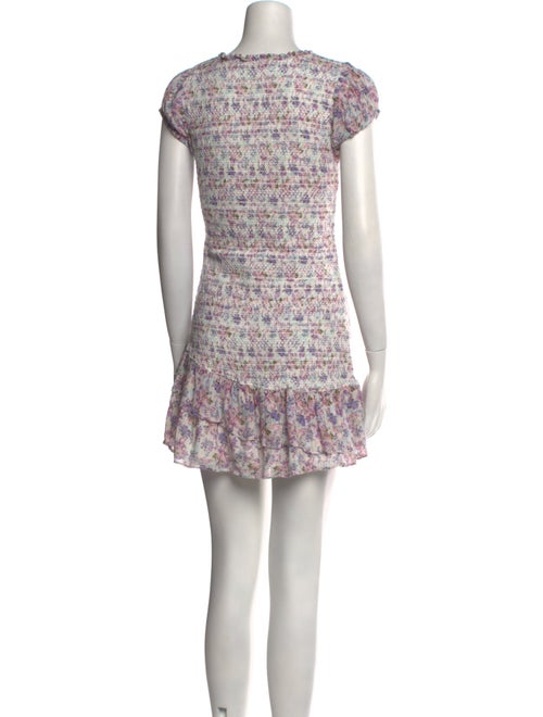 LoveShackFancy Floral Print Mini Dress
