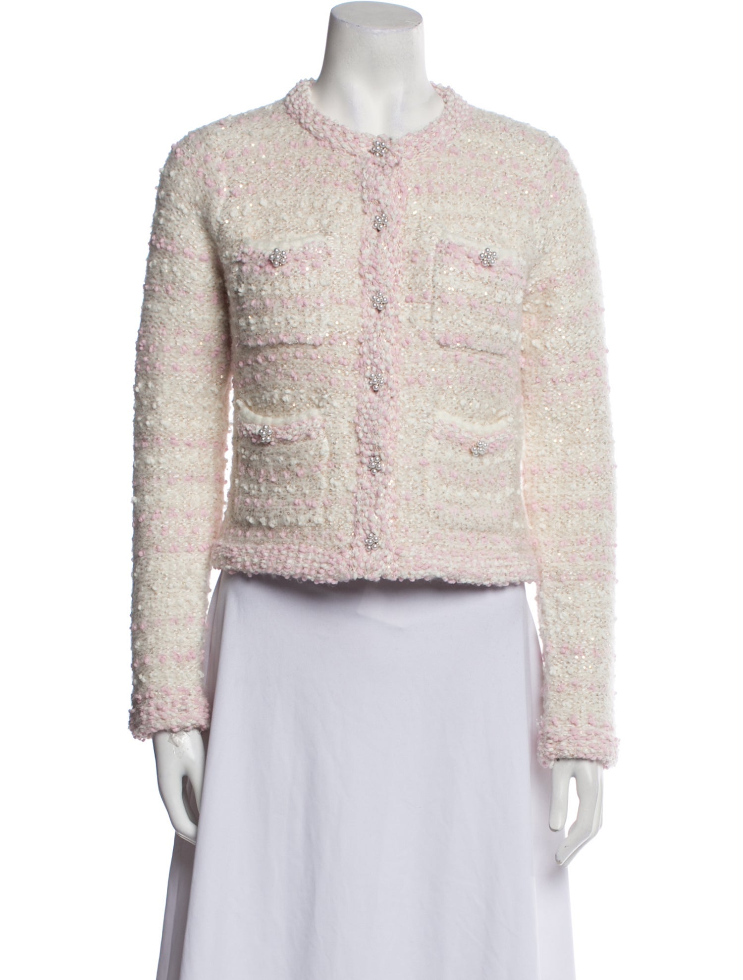 LoveShackFancy Tweed Pattern Jacket