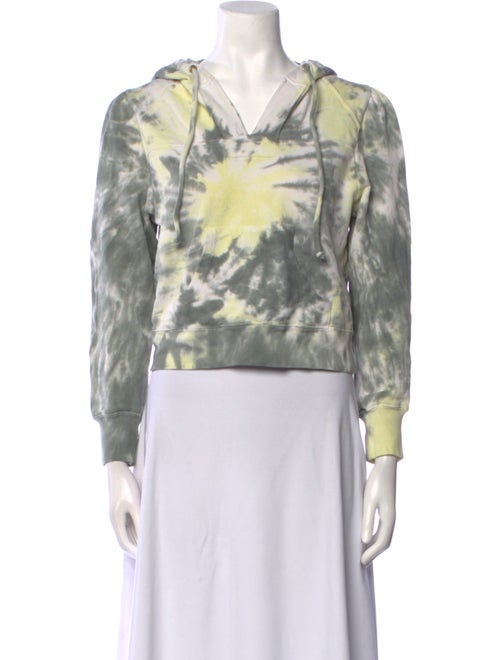 LoveShackFancy Tie-Dye Print V-Neck Crop Top