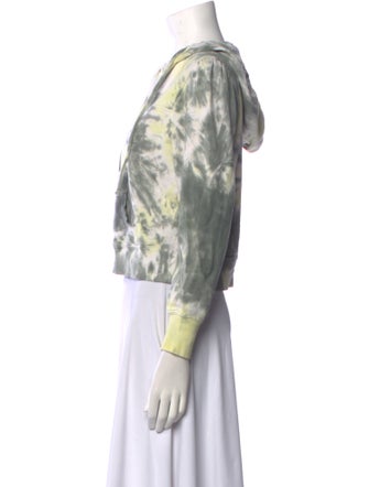 LoveShackFancy Tie-Dye Print V-Neck Crop Top