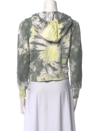 LoveShackFancy Tie-Dye Print V-Neck Crop Top