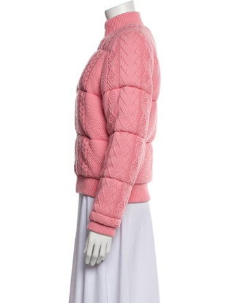 LoveShackFancy Tweed Pattern Faux Fur Jacket