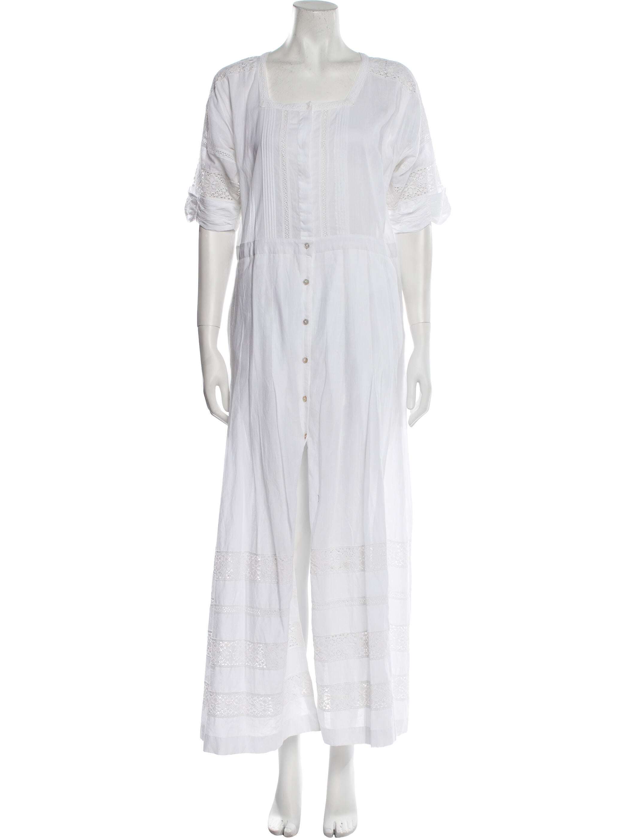 LoveShackFancy Square Neckline Long Dress