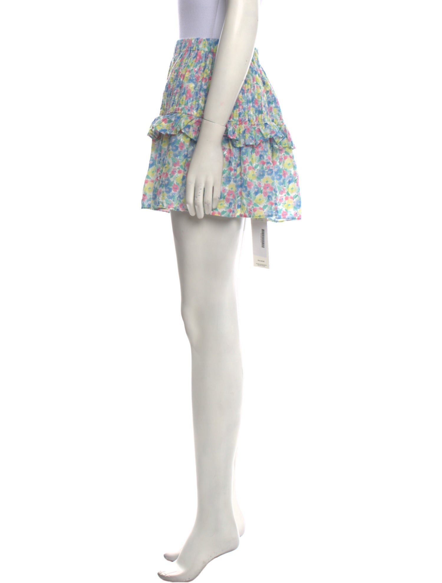 LoveShackFancy Floral Print Mini Skirt