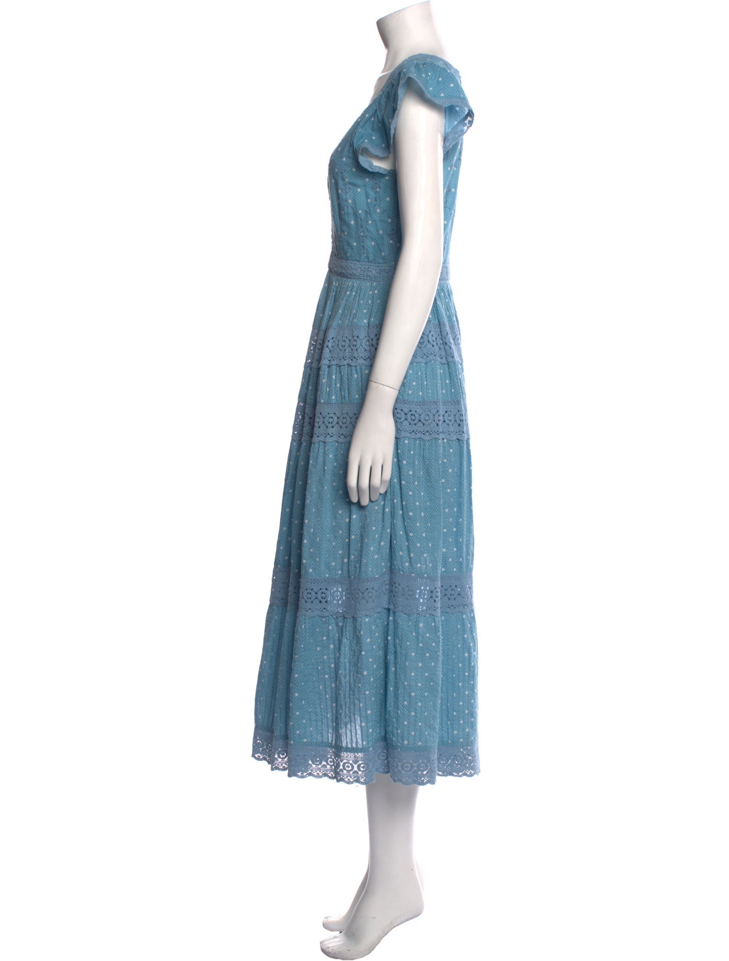 LoveShackFancy Floral Print Long Dress