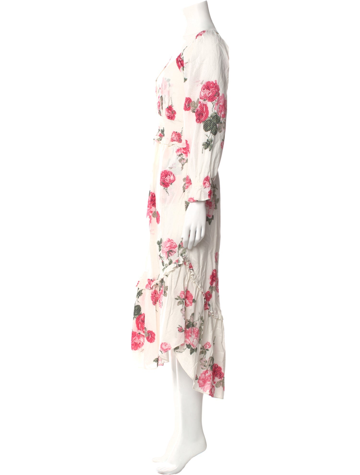 LoveShackFancy Floral Print Long Dress