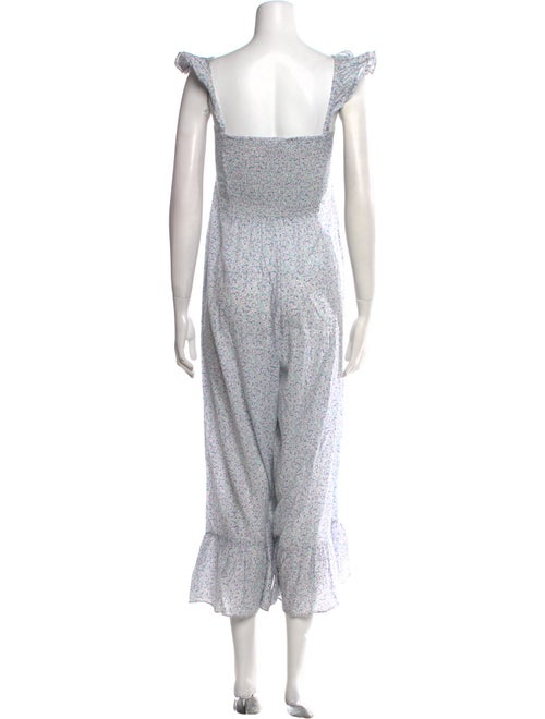 LoveShackFancy Printed V-Neck Jumpsuit