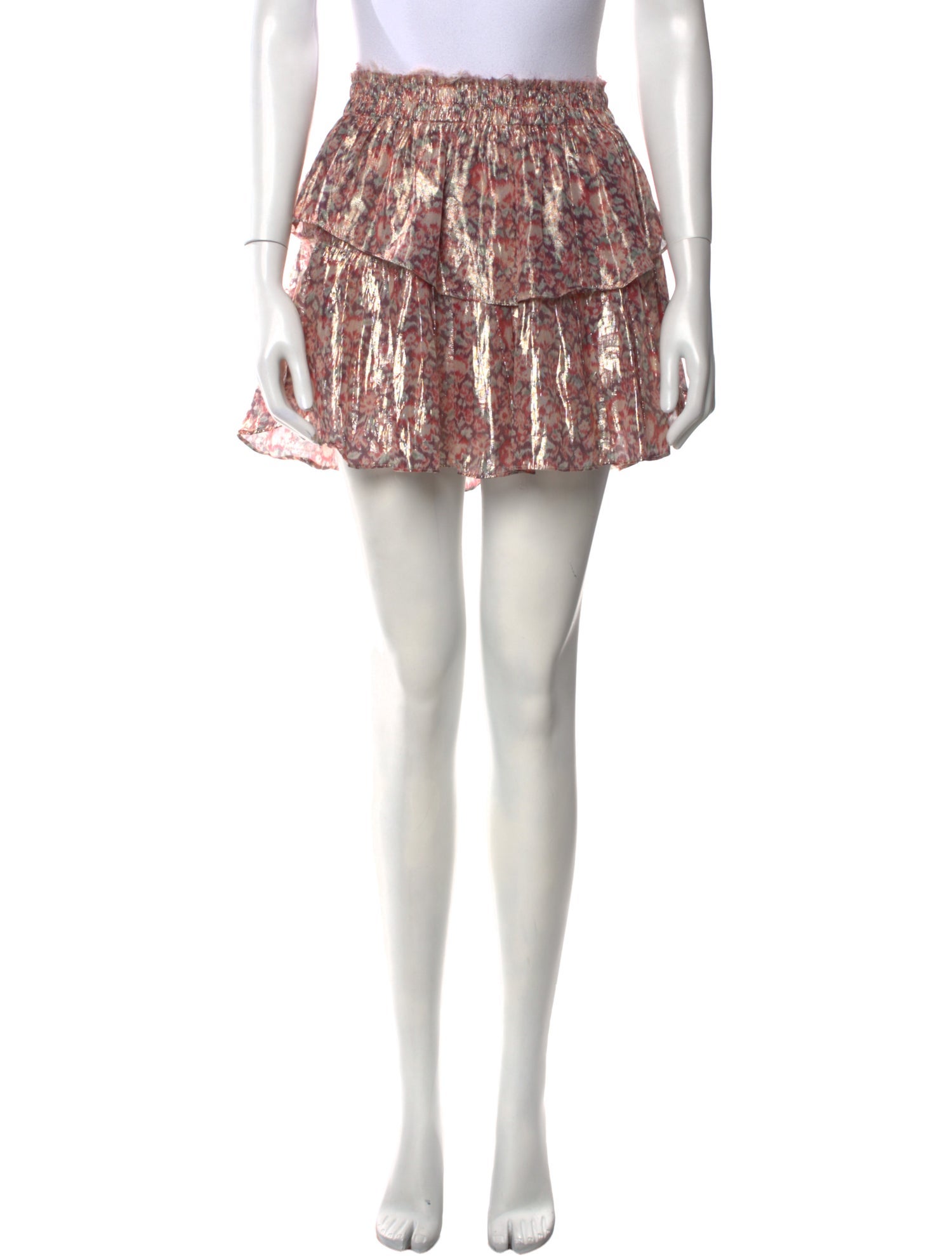 LoveShackFancy Silk Mini Skirt