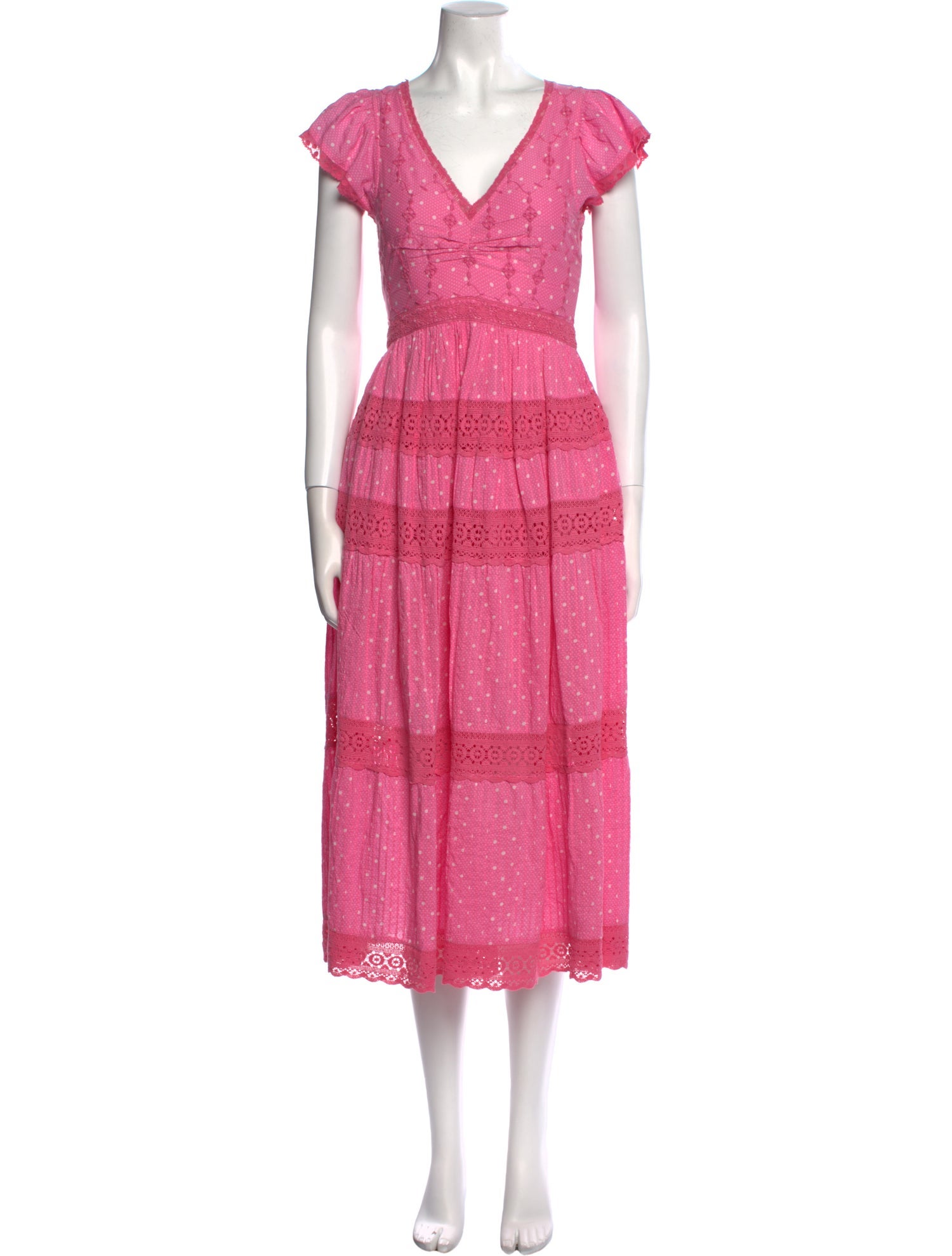 LoveShackFancy V-Neck Long Dress w/ Tags