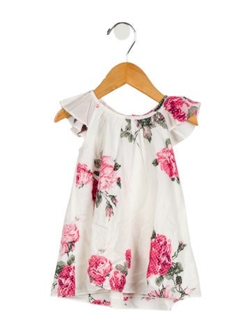 LoveShackFancy Sizes 0-24 Months Infant Girls Polka-dot Flower Print Dress 12M