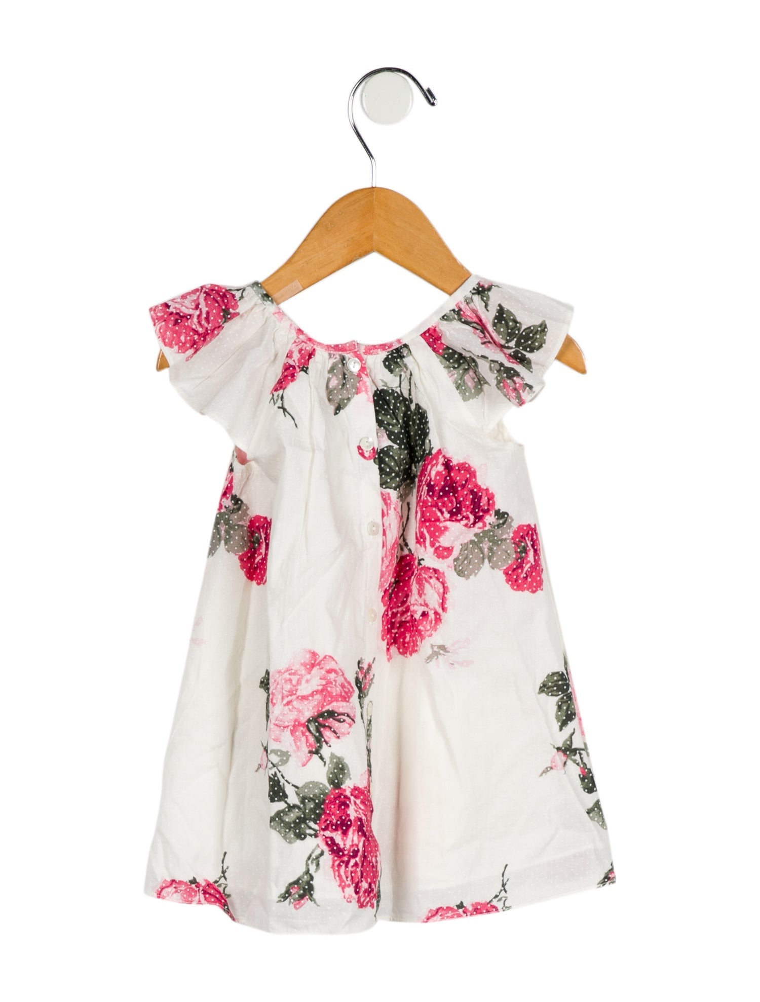 LoveShackFancy Infant Girls Polka-dot Flower Print Dress w/ Tags