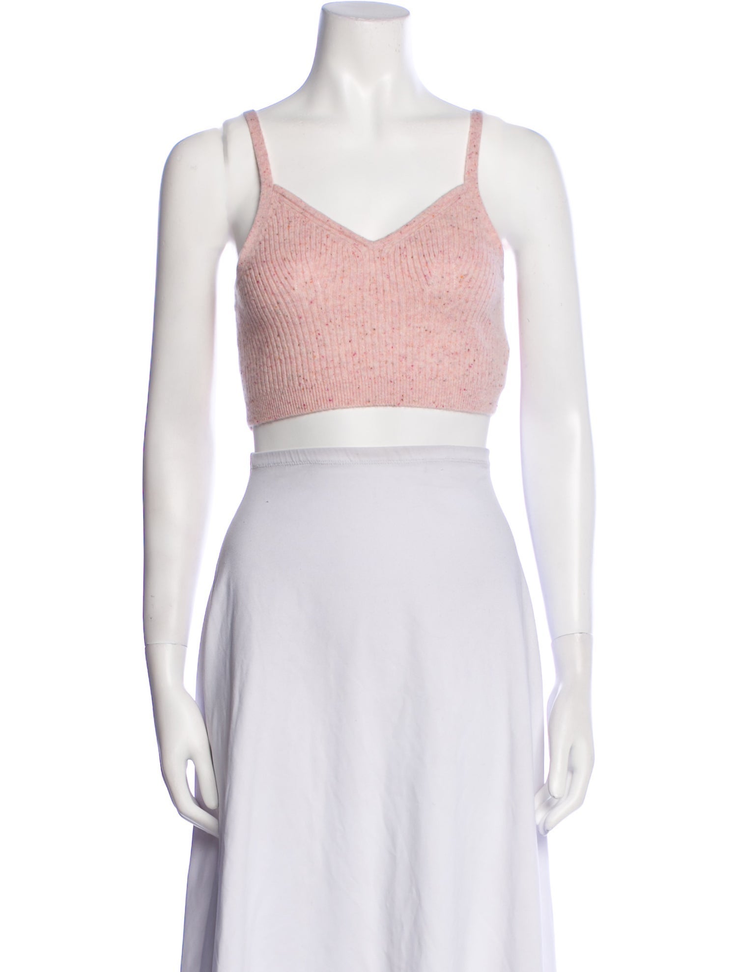 LoveShackFancy Cashmere Tweed Pattern Crop Top w/ Tags