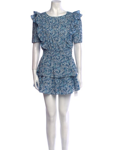 LoveShackFancy Dresses Floral Print Mini Dress M