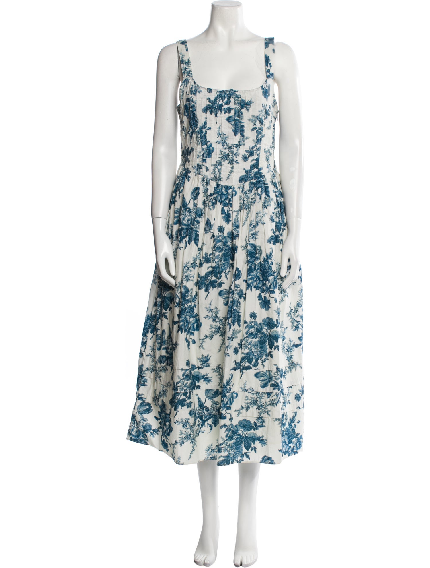 LoveShackFancy Floral Print Long Dress