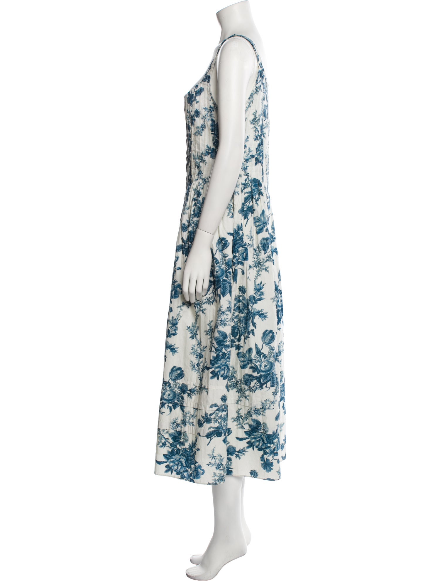 LoveShackFancy Floral Print Long Dress