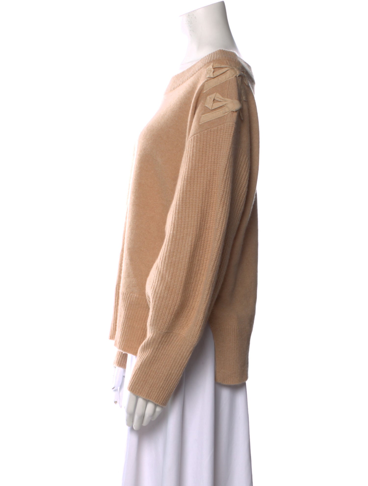 LoveShackFancy Cashmere Bateau Neckline Sweater