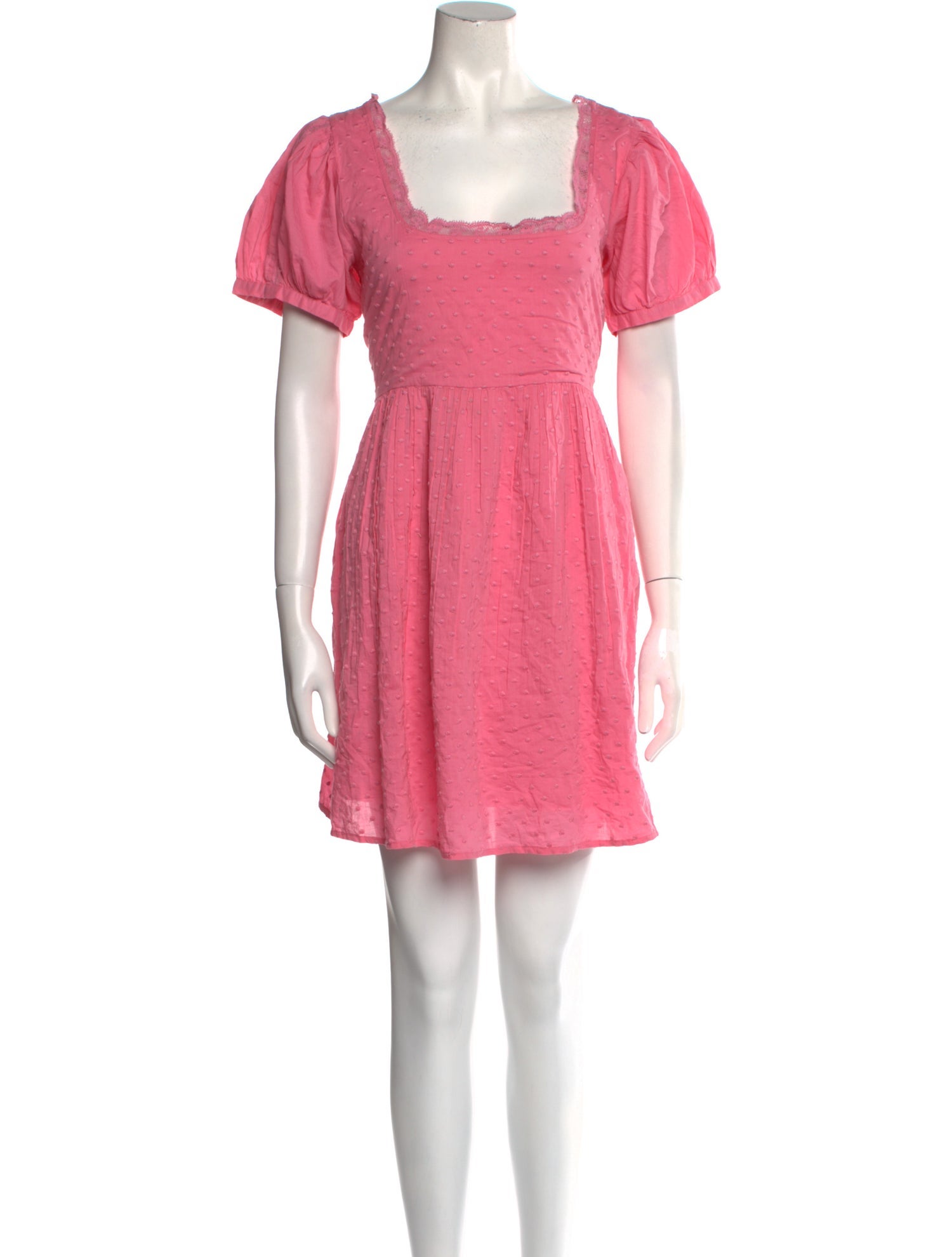 LoveShackFancy Square Neckline Mini Dress