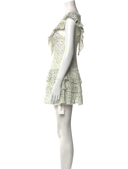 LoveShackFancy Floral Print Mini Dress