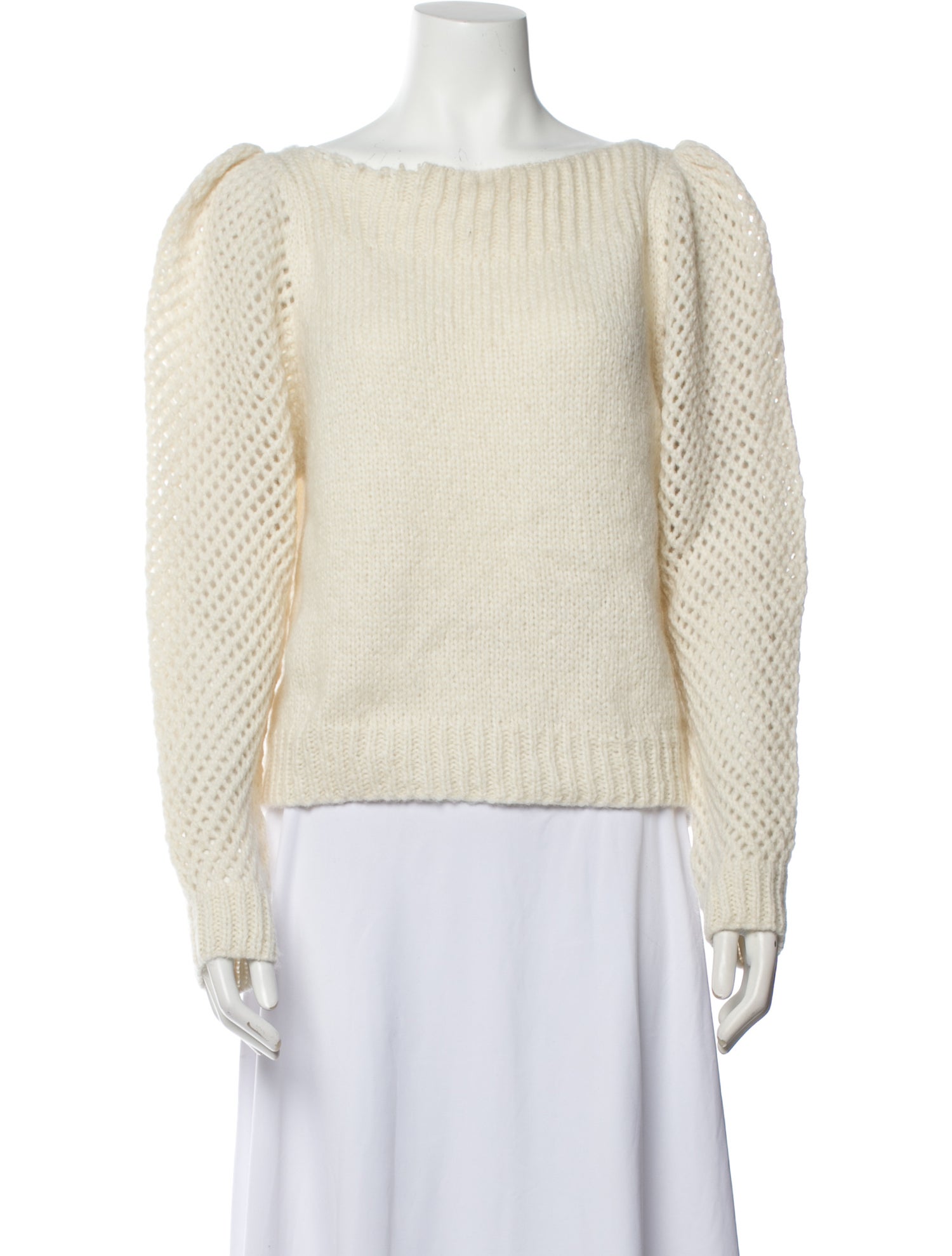 LoveShackFancy Baby Alpaca Bateau Neckline Sweater