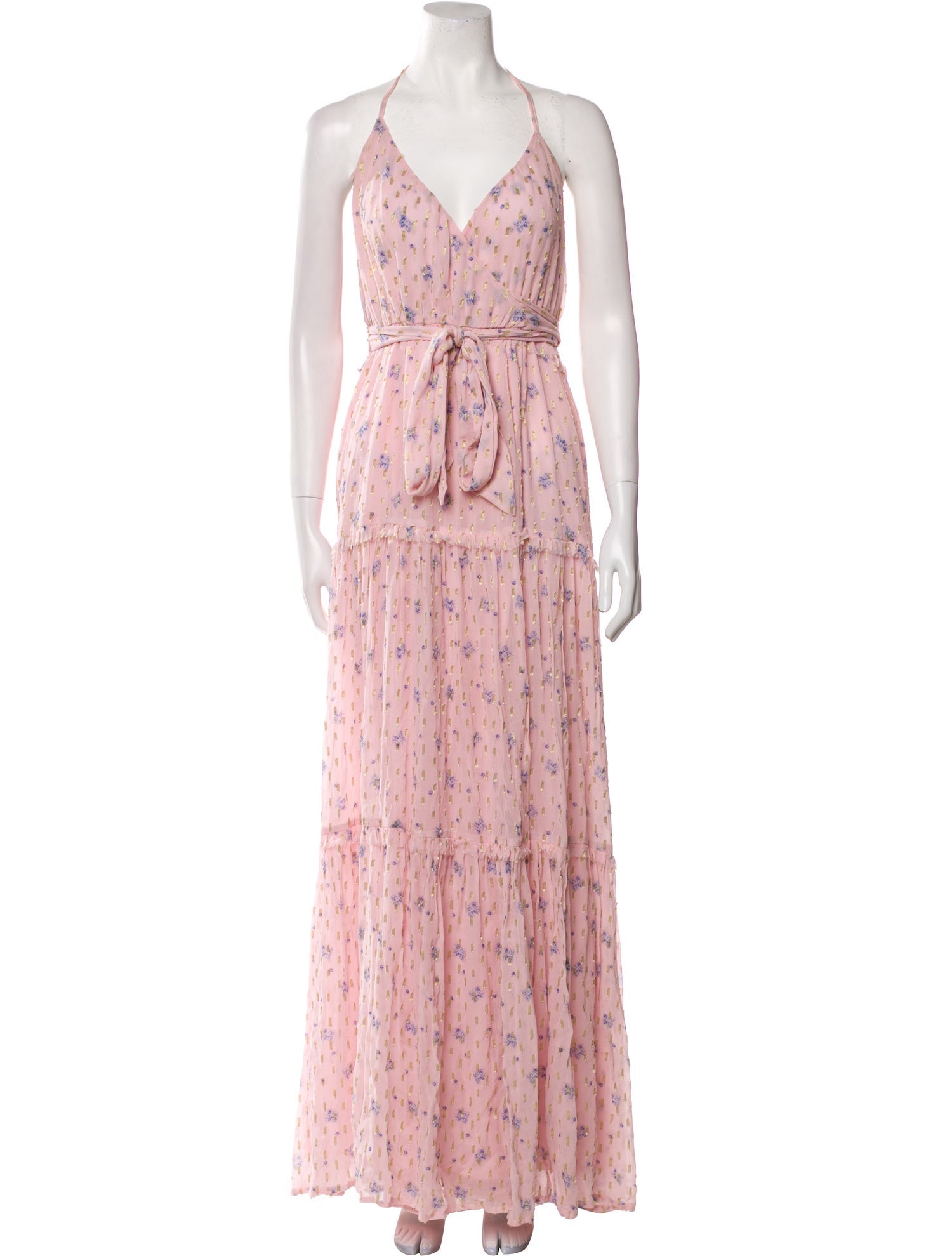 LoveShackFancy Floral Print Long Dress