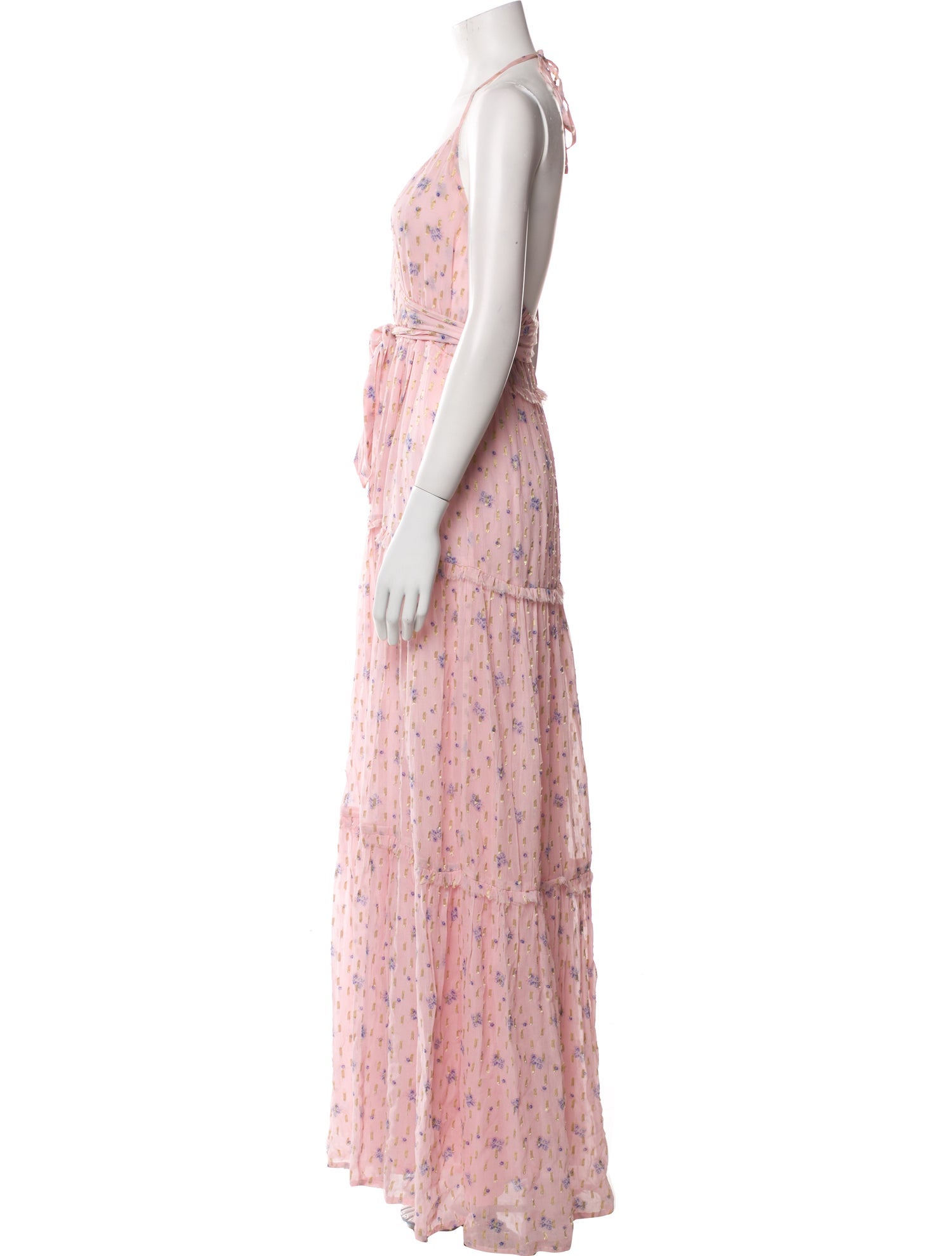 LoveShackFancy Floral Print Long Dress