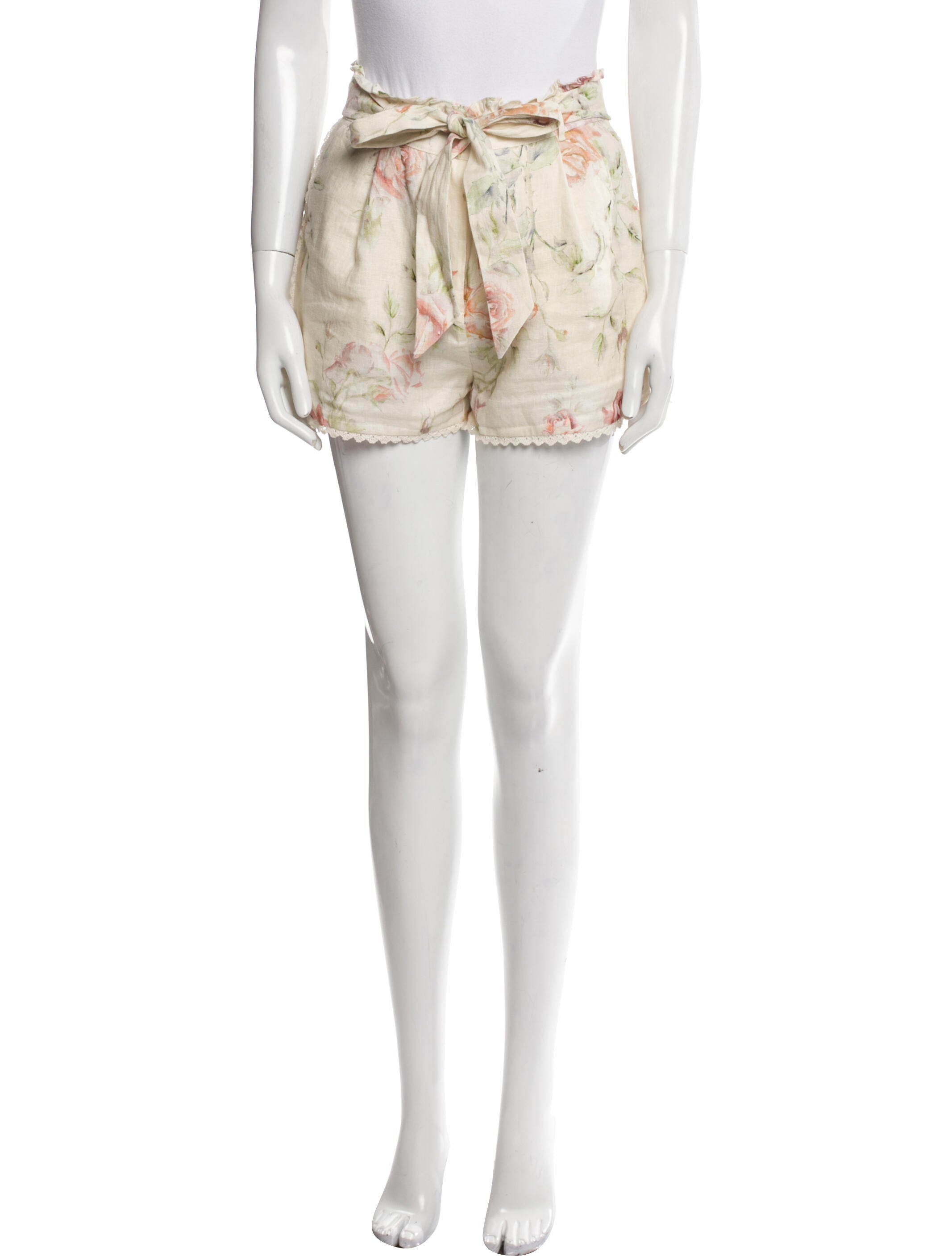 LoveShackFancy Linen Floral Print Short Set w/ Tags