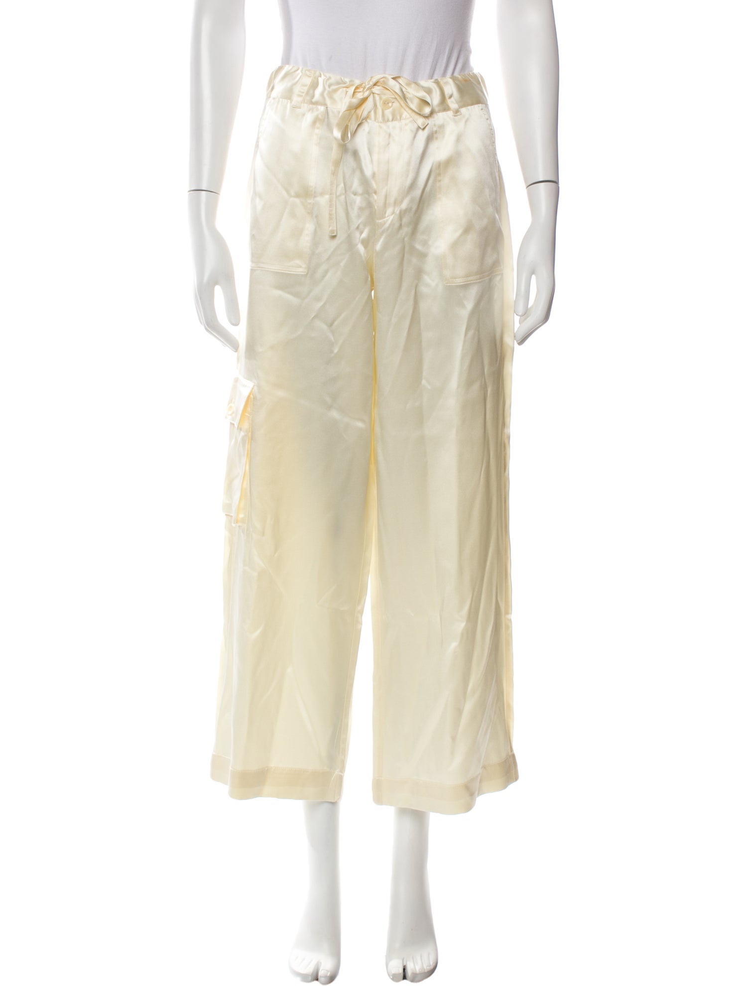 LoveShackFancy Silk Wide Leg Pants