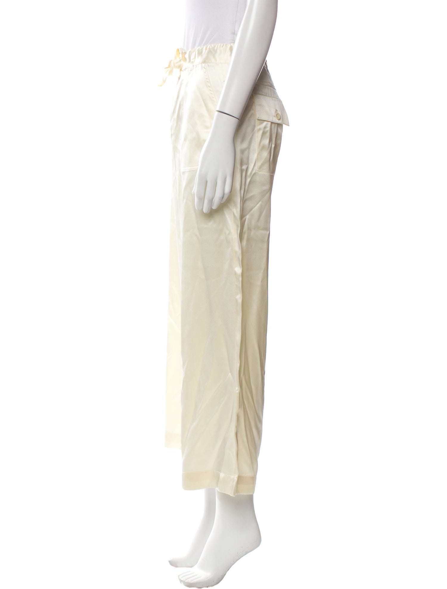 LoveShackFancy Silk Wide Leg Pants