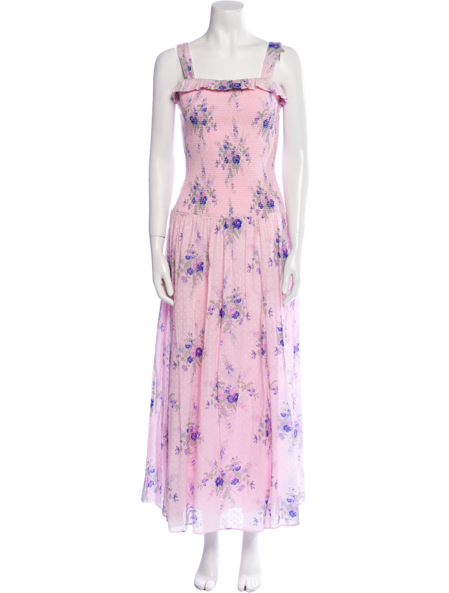 LoveShackFancy Floral Print Long Dress w/ Tags