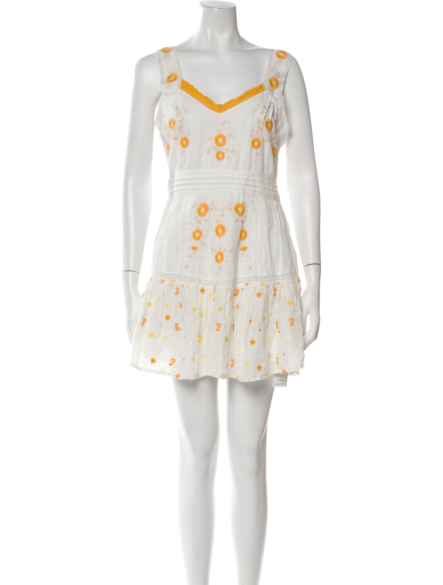 LoveShackFancy Floral Print Mini Dress