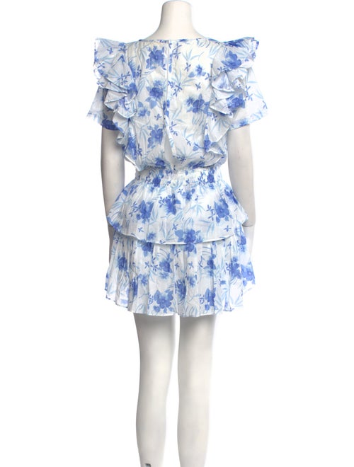 LoveShackFancy Floral Print Mini Dress