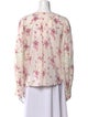 LoveShackFancy Floral Print V-Neck Blouse