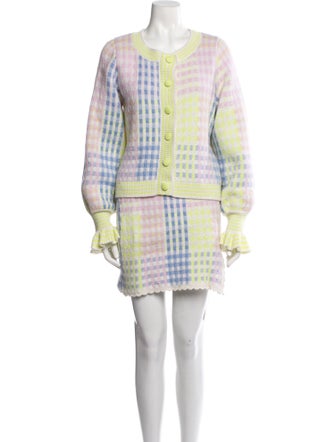 LoveShackFancy Plaid Print Skirt Set