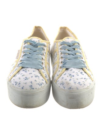 LoveShackFancy Canvas Printed Sneakers