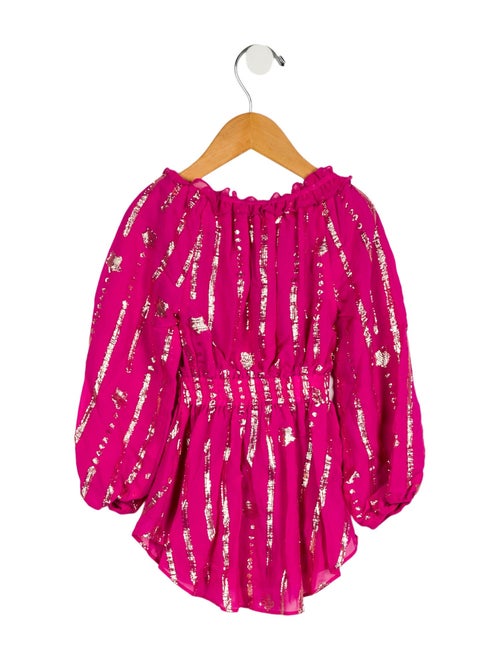 LoveShackFancy Girls' Long-sleeved Casual Dress