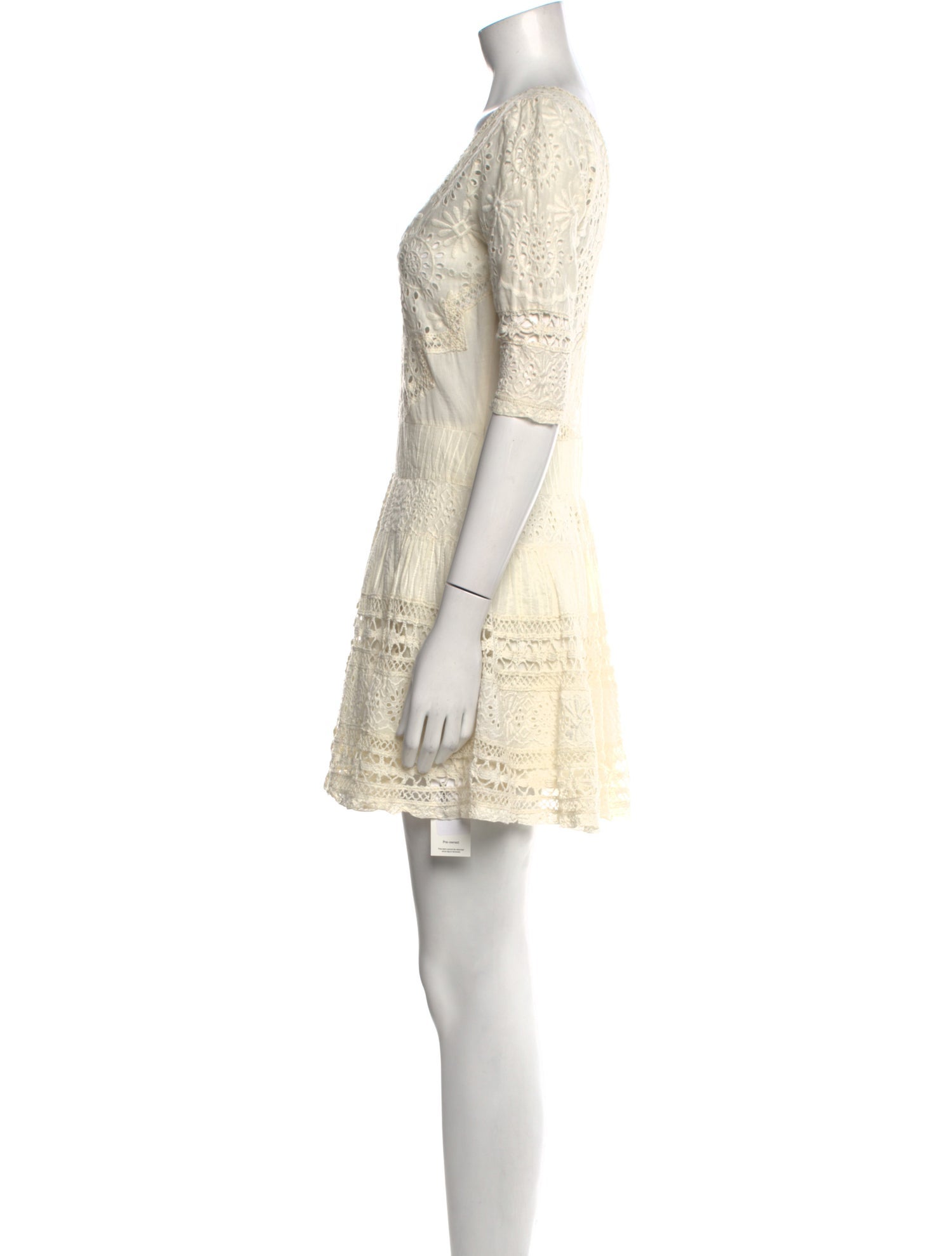 LoveShackFancy V-Neck Mini Dress