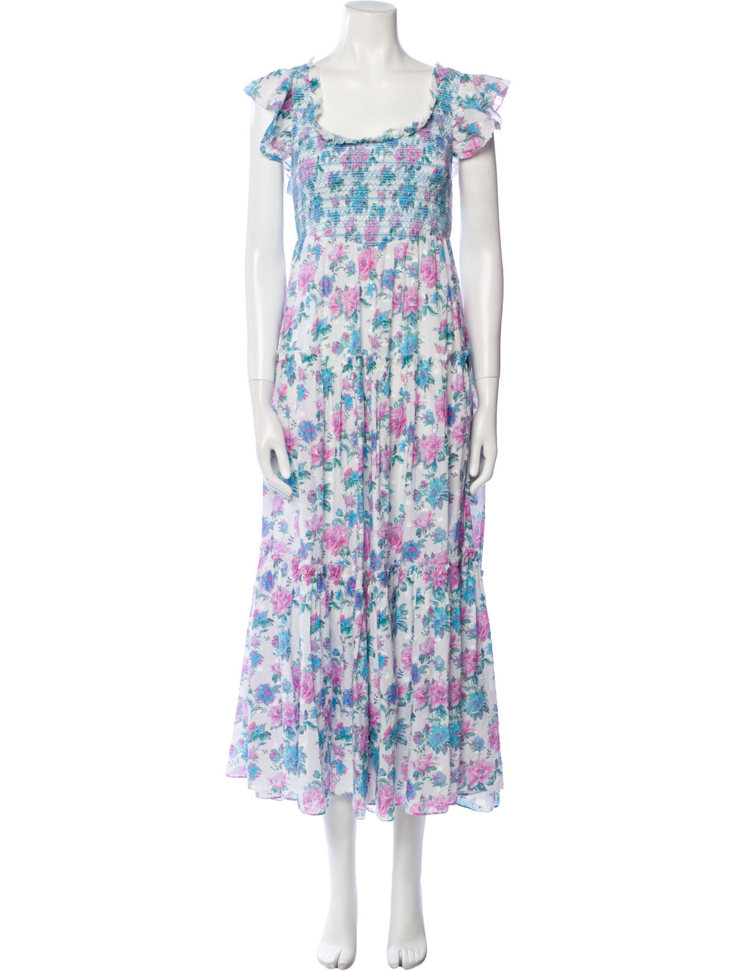 LoveShackFancy Floral Print Long Dress w/ Tags