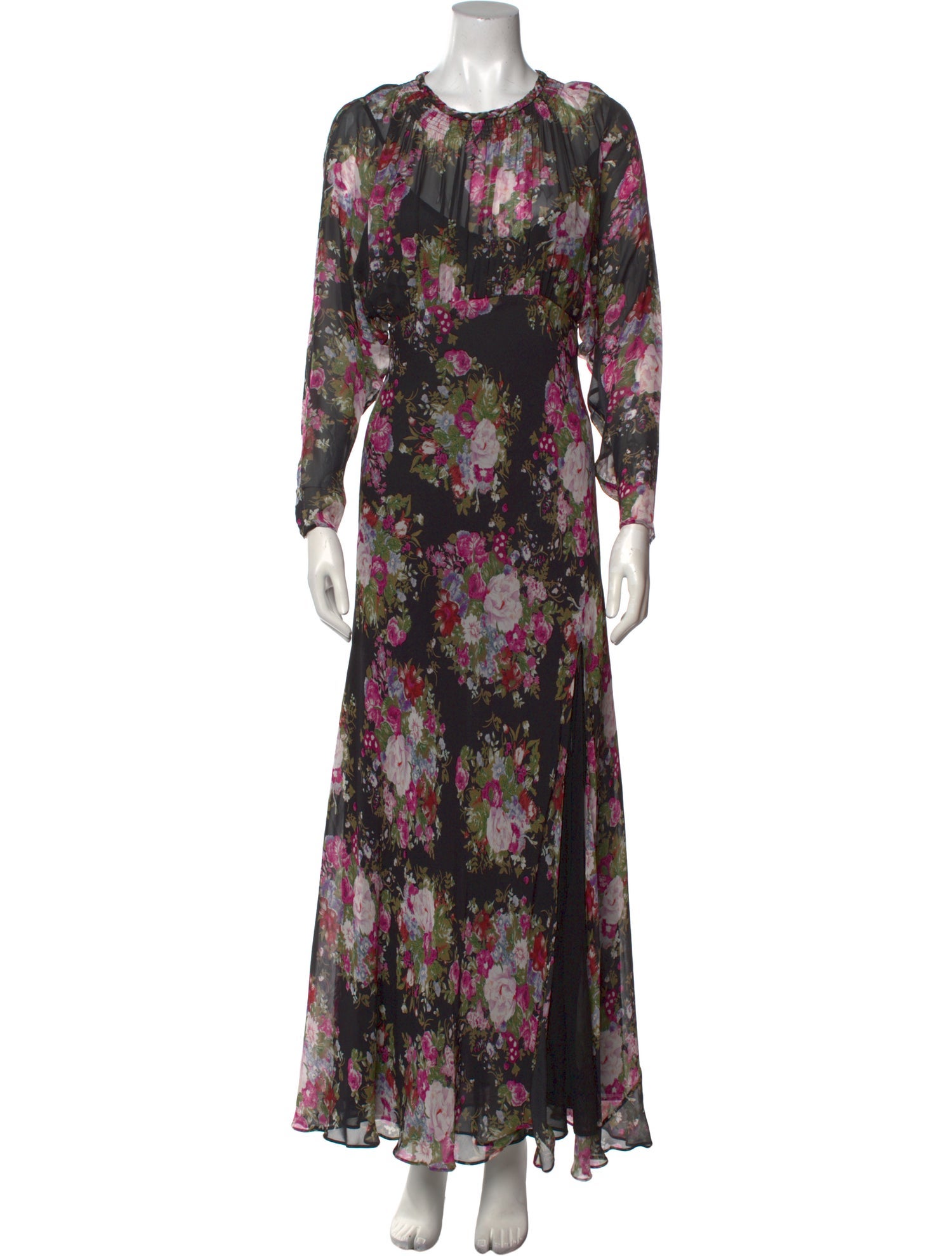 LoveShackFancy Floral Print Long Dress