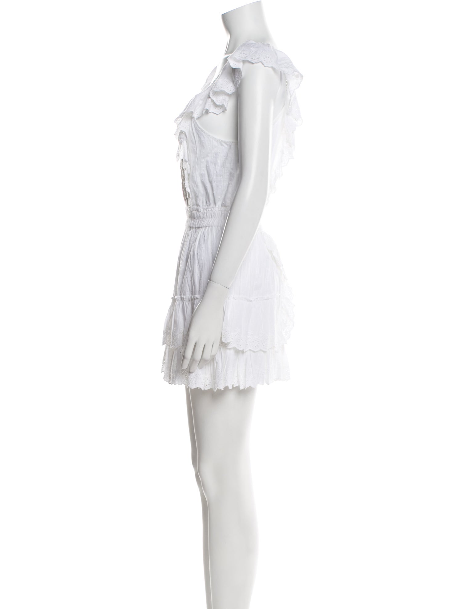 LoveShackFancy Square Neckline Mini Dress