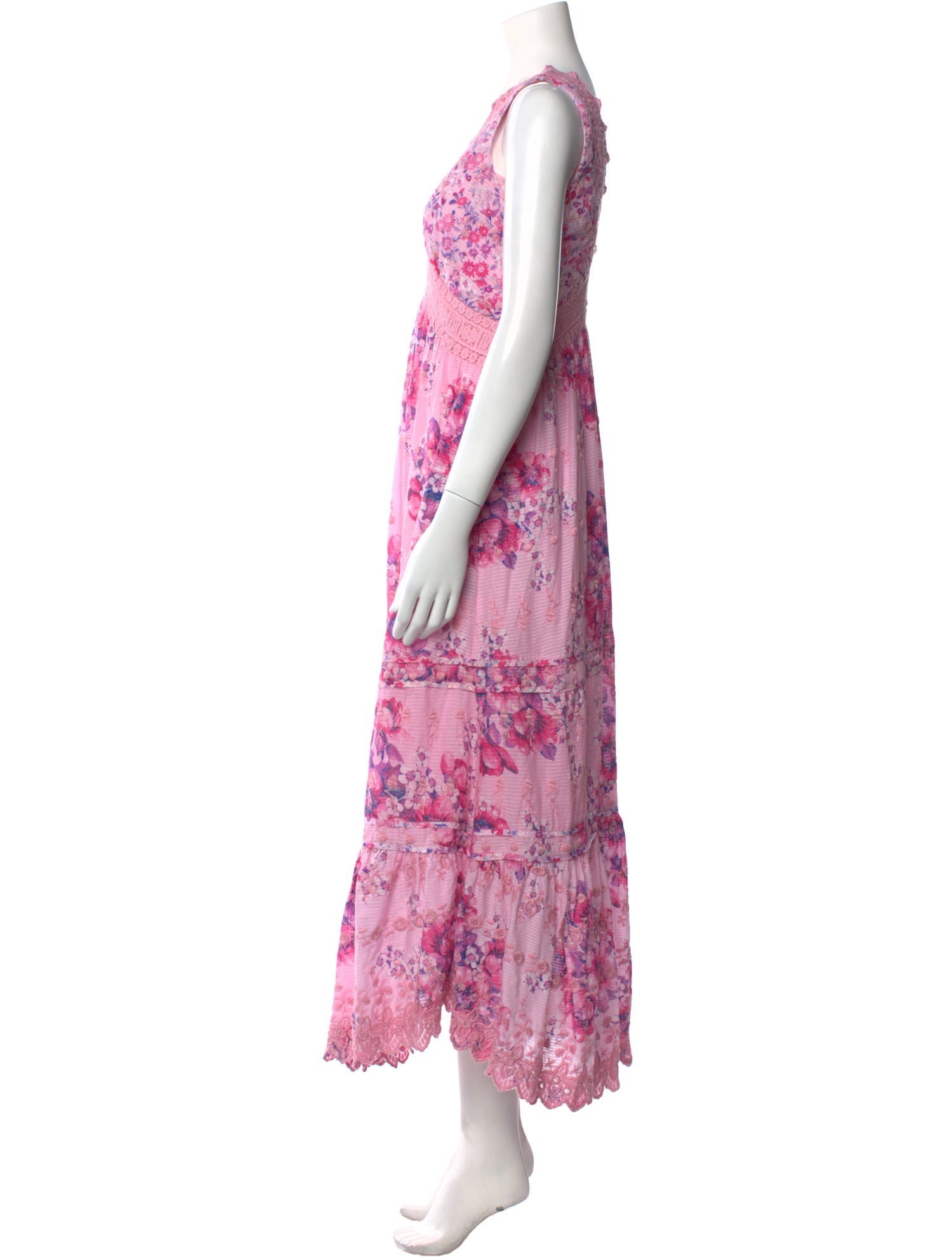 LoveShackFancy Lace Pattern Long Dress