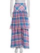LoveShackFancy Plaid Print Long Skirt