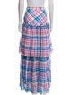 LoveShackFancy Plaid Print Long Skirt